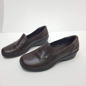Clarks Collection Brown Leather slip-on shoes 8.5